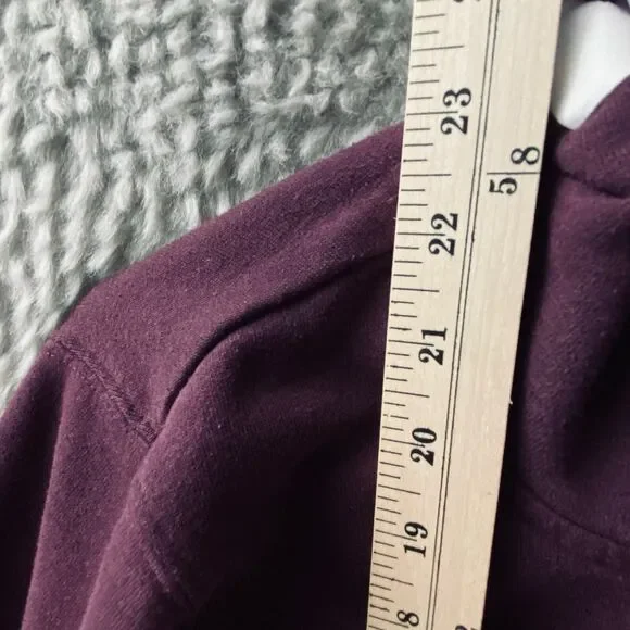 Reflex Love Women's M Medium Maroon Red Hooded Pullover Fleece Sweatshirt - Picture 9 of 11